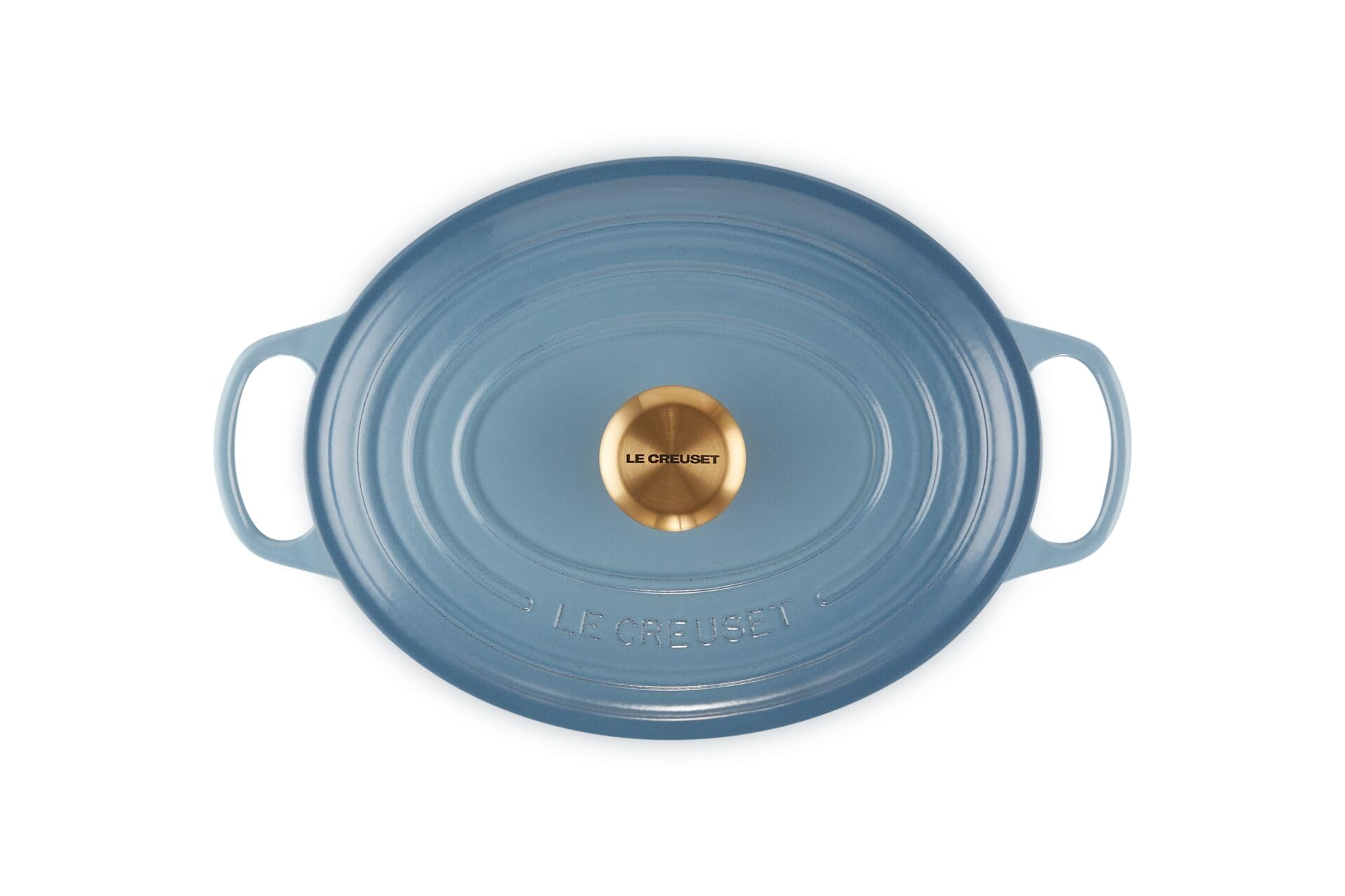 Le Creuset Owalna Brytfanna Żeliwo, Ø 29 cm, Owalny, Nadaje się do wszystkich rodzajów płyt grzewczych i indukcji, objętość: 4,7 l, 4,675 kg, Chambray, 21178294344441