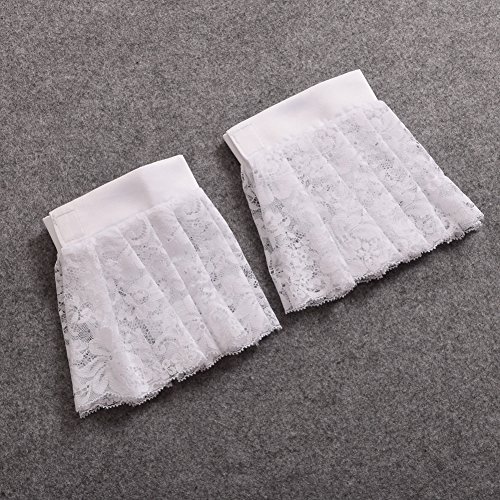 Blessume White Colonial Lace Jabot Cuffs Set Costume Accessory (Big White Colonial Cuffs) #TOP3