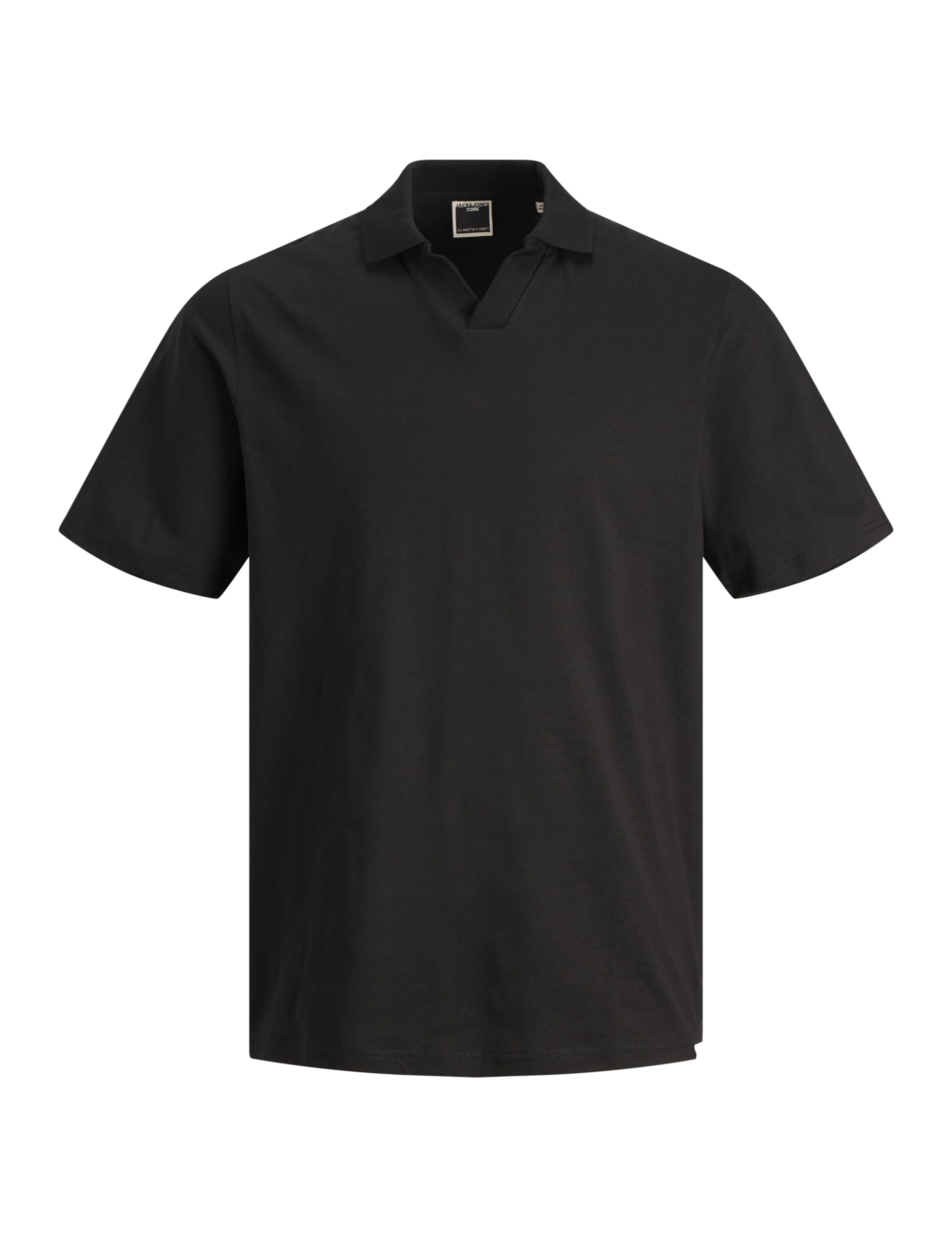 JACK&JONES JCOCOLLECTIVE Label Polo SS, Black, M