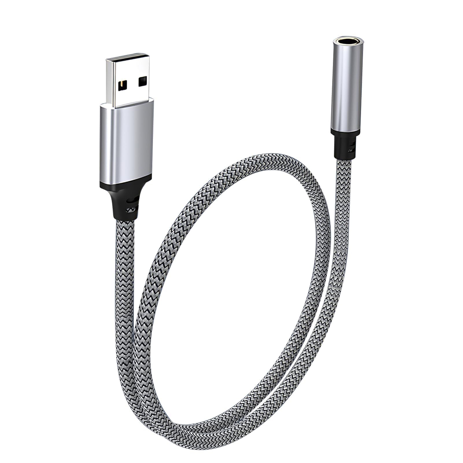Adattatore USB a jack da 3,5 mm, mini scheda audio portatile, jack esterno per cuffie audio, microfono, altoparlante, plug e play, compatibile con più dispositivi