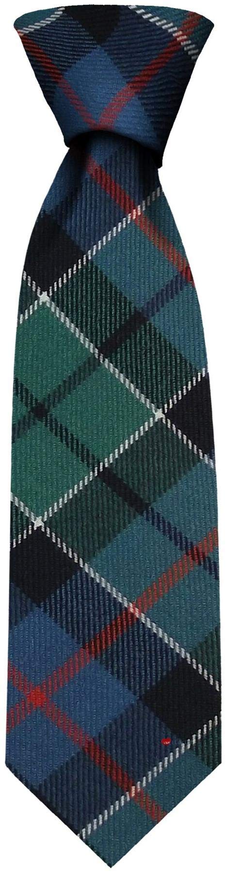 I LUV LTD Gents Neck Tie Leslie Green Ancient Tartan Lightweight Scottish Clan Tie