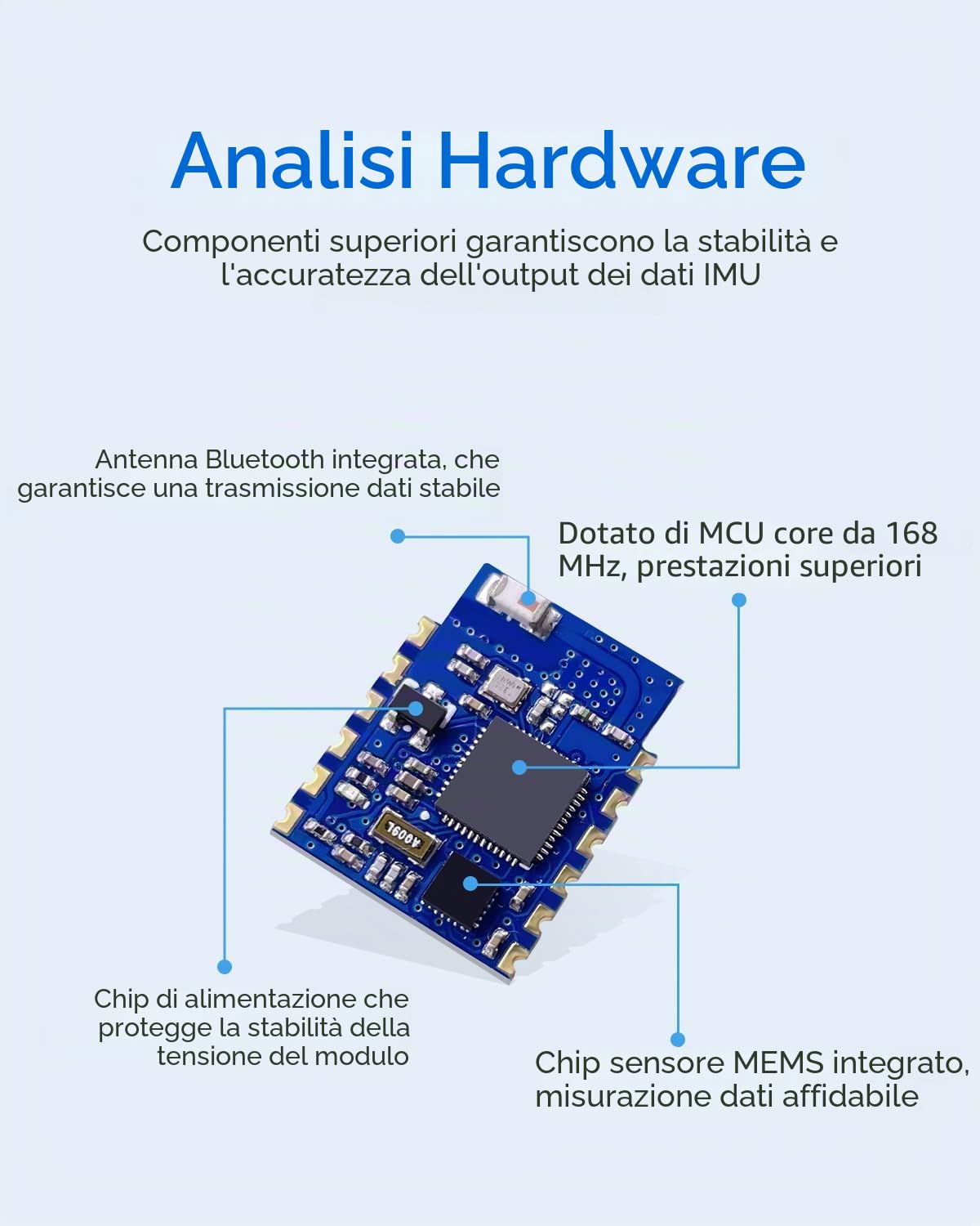 [Sensori di accelerazione Bluetooth 5.0] Sensore di inclinazione wireless a 9 assi WT901BLECL, accelerometro a 3 assi + giroscopio + magnetometro + inclinometro, sensore IMU MPU9250 Modulo