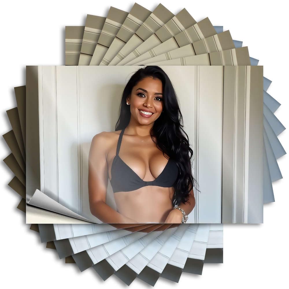 Fzfn Colour Saying Outdoor Decorations For Patio Easy Apply | A Woman In A Black Bikini Top Smiles Warmly. Encouraging Bumper Peel And Stick(8X12cm)