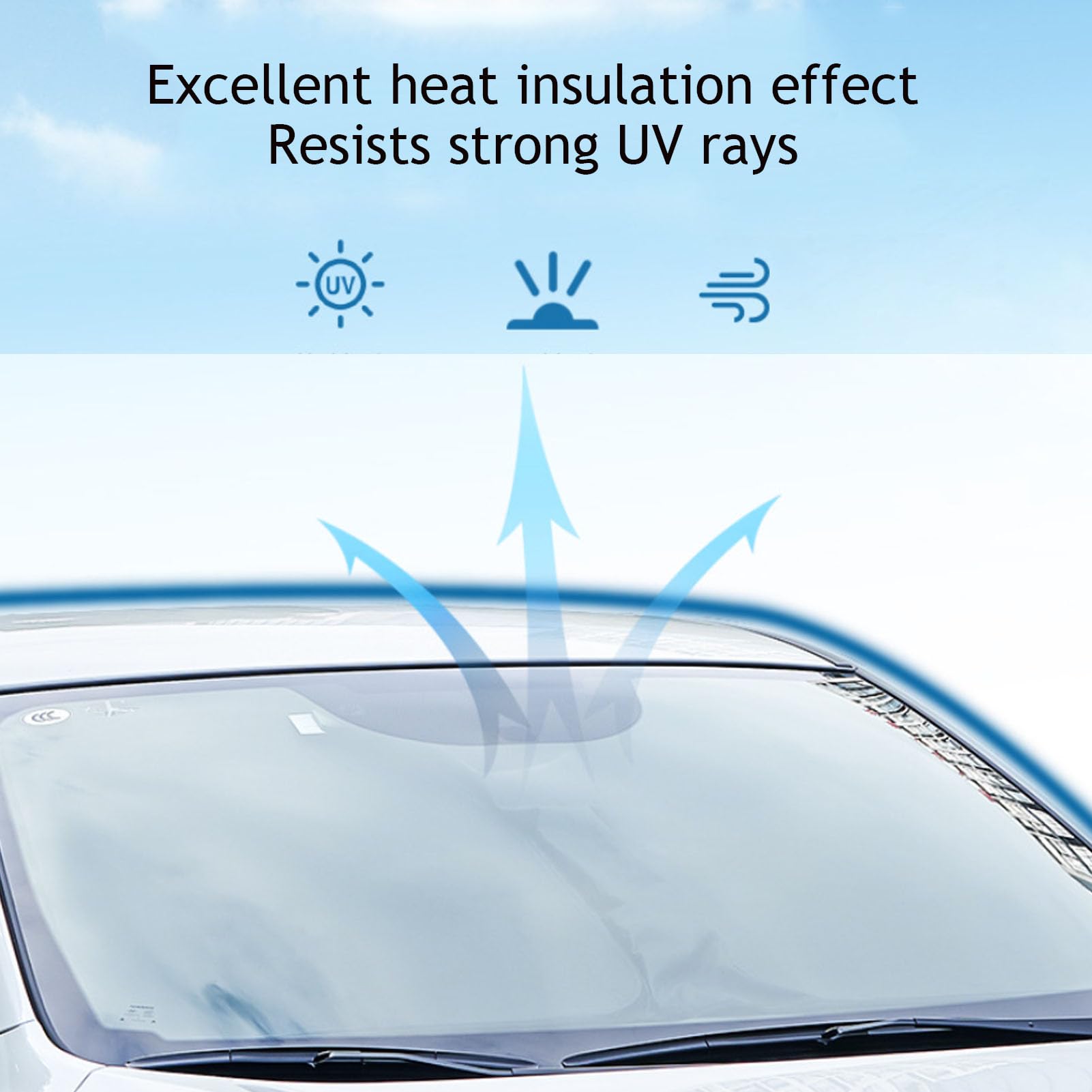 Parasole per Parabrezza Auto per Tesla Model X 2015 2016 2017 2018 2019 2020 2021-2023, Parasole per Finestrino Anteriore Pieghevole Blocca Dei Raggi UV