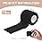 KISEER 15 Pack 2 Inch x 5 Yards Black Self Adhesive Bandage Breathable Cohesive Bandage Wrap Rolls Elastic Self-Adherent Tape for Stretch Athletic, Sports, Wrist, Ankle