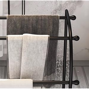 Blanket Rack Standing Towel Rack Quilt Rack Large Standing Metal Bathroom Towel Holder Stand with Shelf 3-Tier Towel Rack Stand for Hanging Bath Towel Stand, Blanket Rack Standing Towel Rack Quilt Rack Large Standing Metal Bathroom Towel Holder Stand with Shelf 3 Tier Towel Rack Stand for Hanging Bath Towel Stand