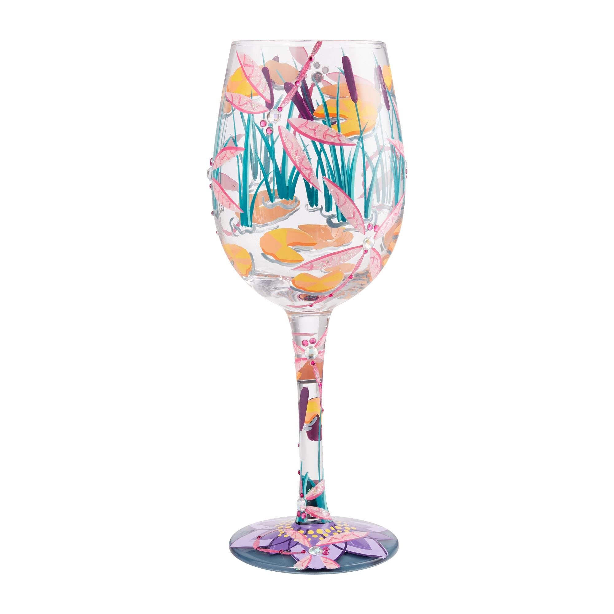 Verre à vin libellule Lolita Enesco 6009218 idée cadeau d'exception