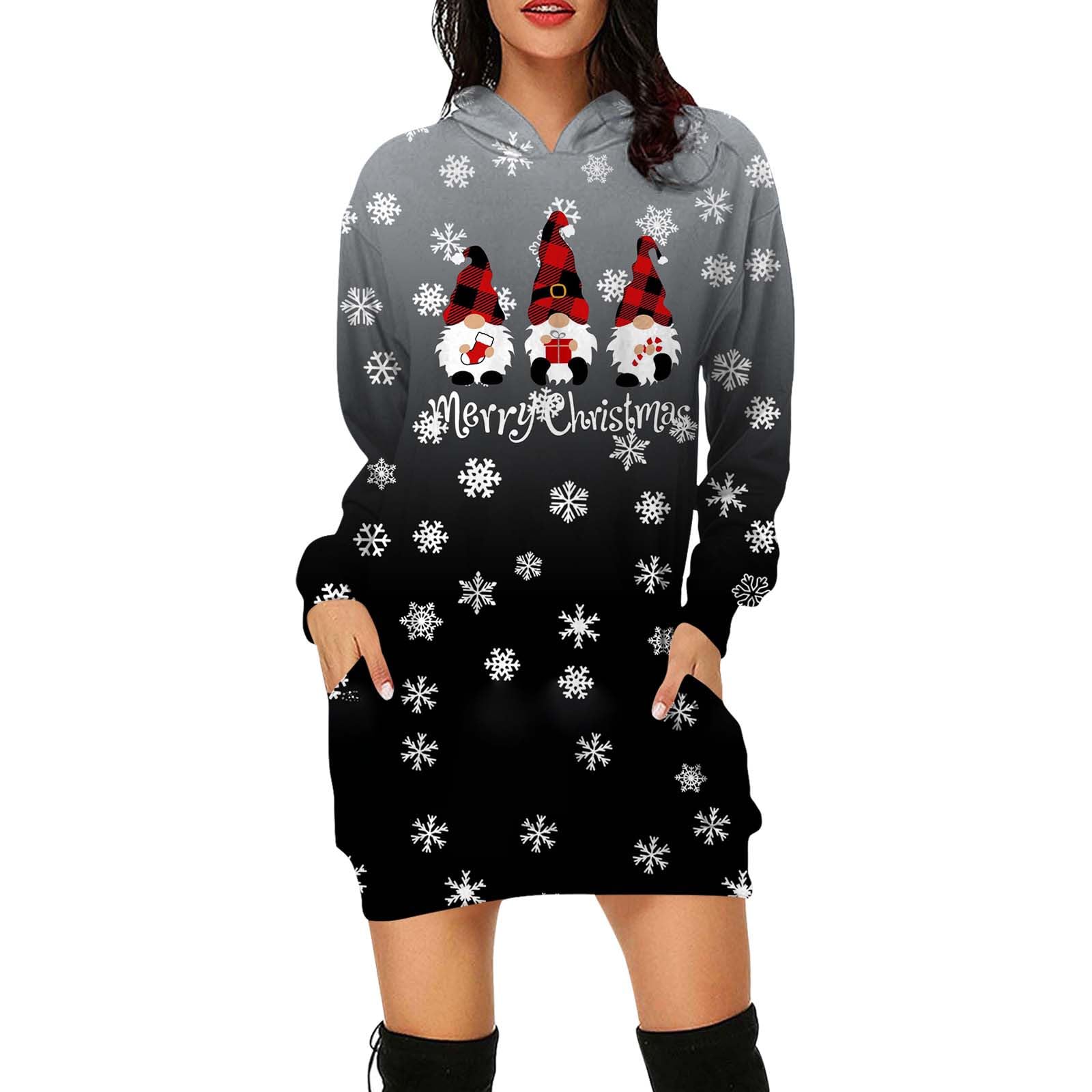 Robe sweat-shirt décontractée avec imprimé graphique en molleton doux