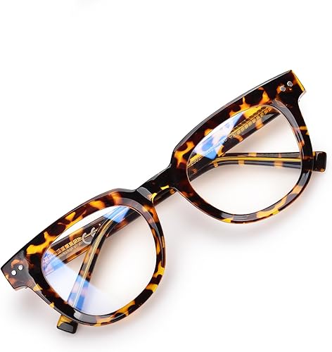 OPTOFENDY Lentes de gran tamaño con bloqueo de luz azul para mujer, antifatiga ocular y protección UV, anteojos cuadrados para computadora