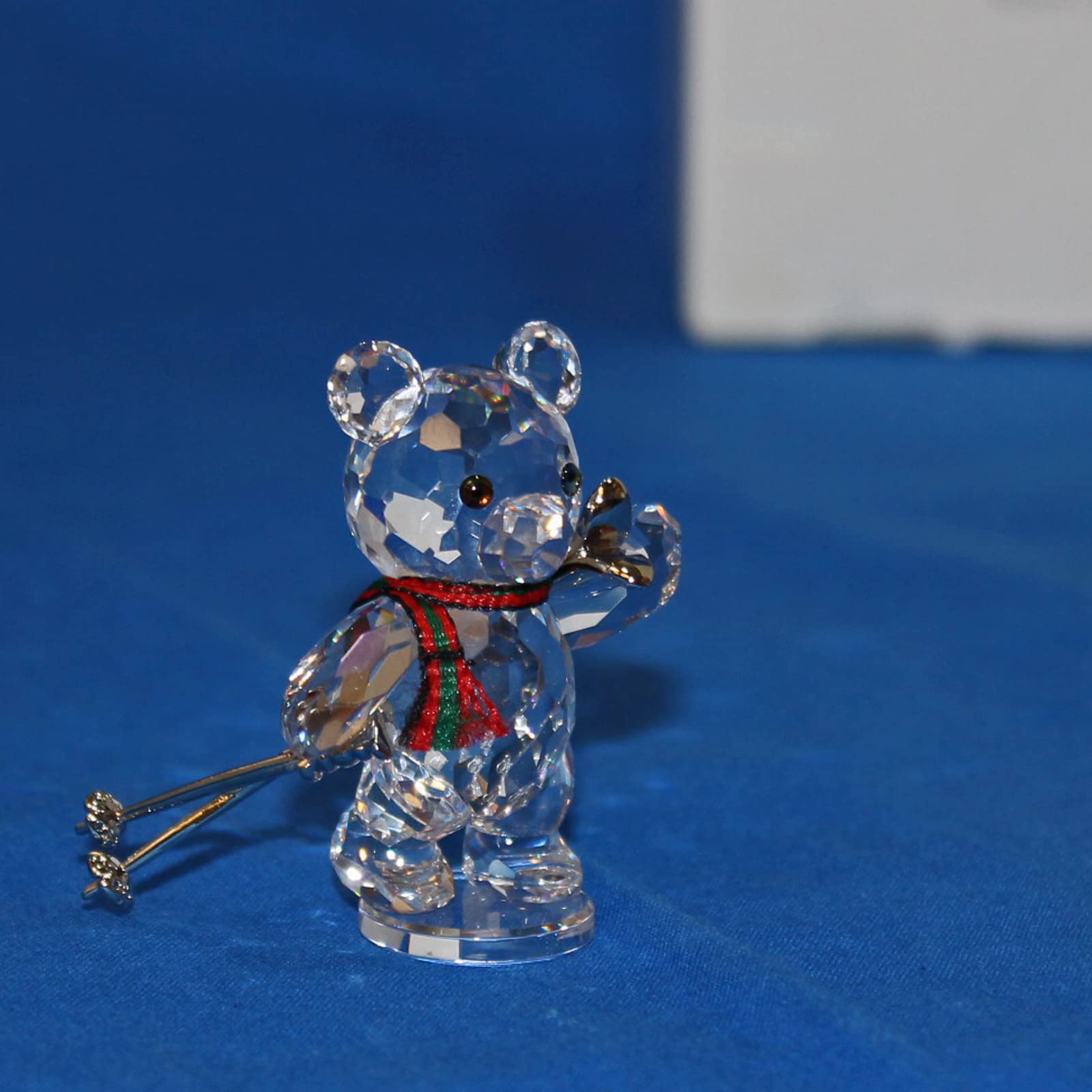 Authentic Swarovski Crystal Figurine: Kris Bear with Skis