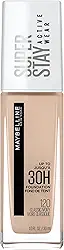 Maybelline NY Base Alta Cobertura Super Stay Active Wear Resistente ao Suor Alta Duração até 30h na Pele, Cor 120 Classic Ivory, 30ml