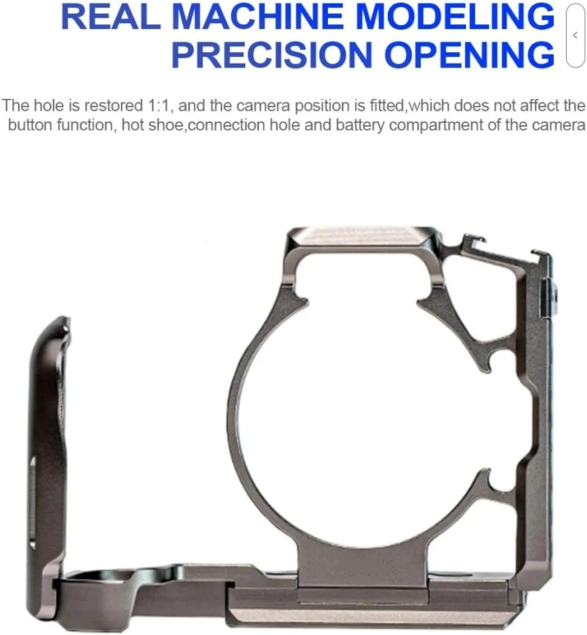 Video Camera Rig, Camera Cage,Compatible for Canon R7 Stabilizer Protection Frame 2 Points Fixed Quick Release Bracket Metal,for Vlogging(Black)