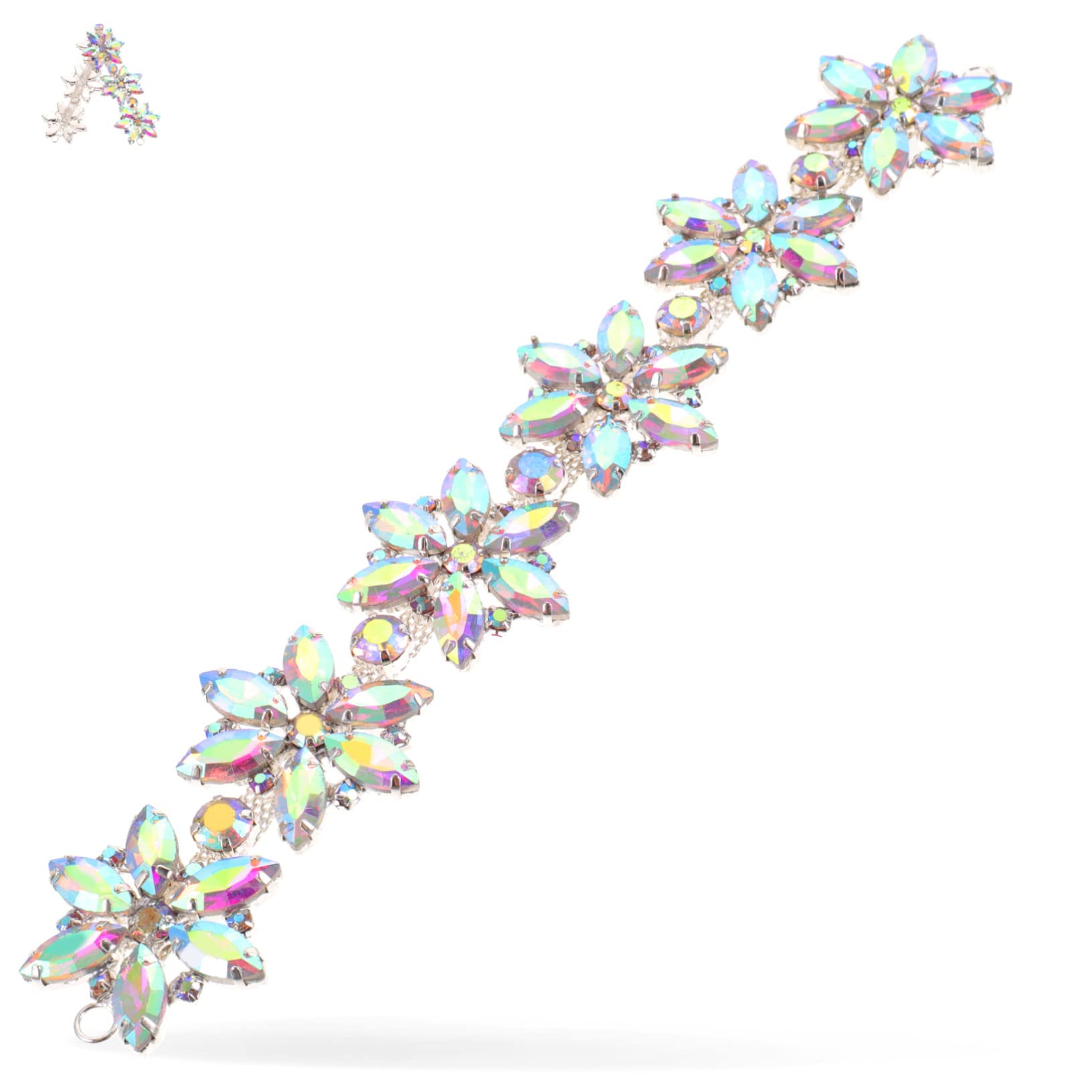 STOBOK 3 Stücke Strass Applikation Hochzeit Schärpe Gürtel Applikation Floral Design Patch Für Brautkleid