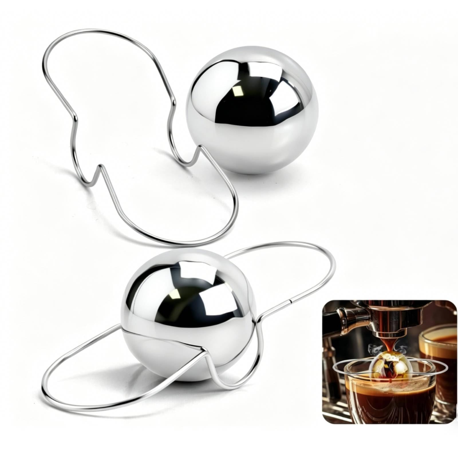 2 Stück XL Espresso-Kühlkugeln kompatibel mit Ninja Kaffeemaschinen, Espresso-Kühlkugel passend für Ninja Luxe Cafe, ES601 & ES701 Kaffeezubereiter