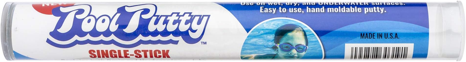 Single-Stick 2 oz | Pool & Spa Repair | Easy for Anyone to DIY | Works Underwater or Above | Fix Cracks Leaks in Concrete, Fiberglass & Other Surfaces | by Atlas Minerals