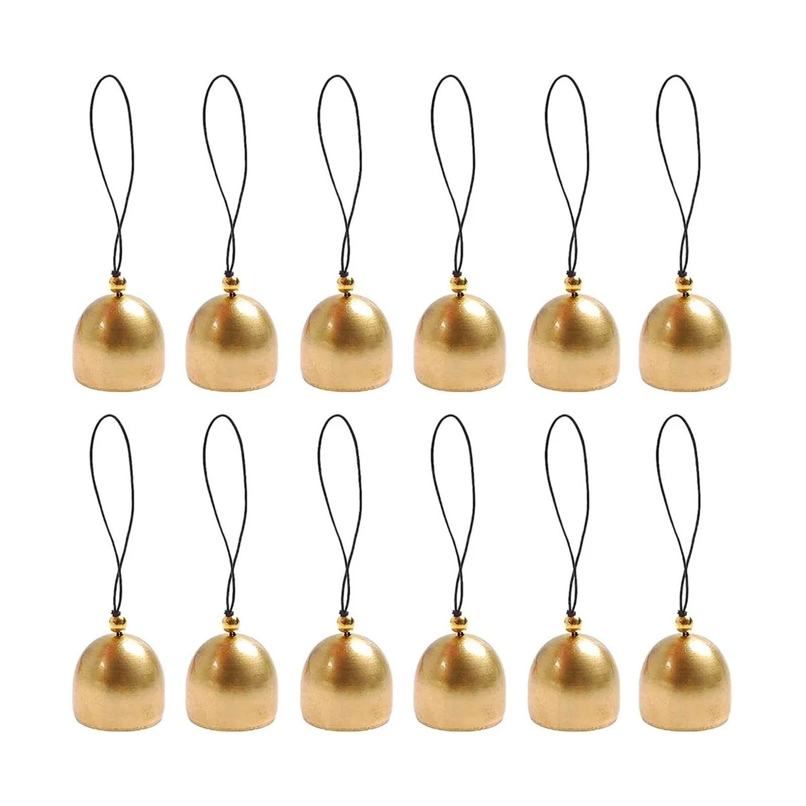 Christmas Bells 10PCS Metal Wind Chimes Mini Jingle Ornament Tree Pendant Decor for Christmas Decor