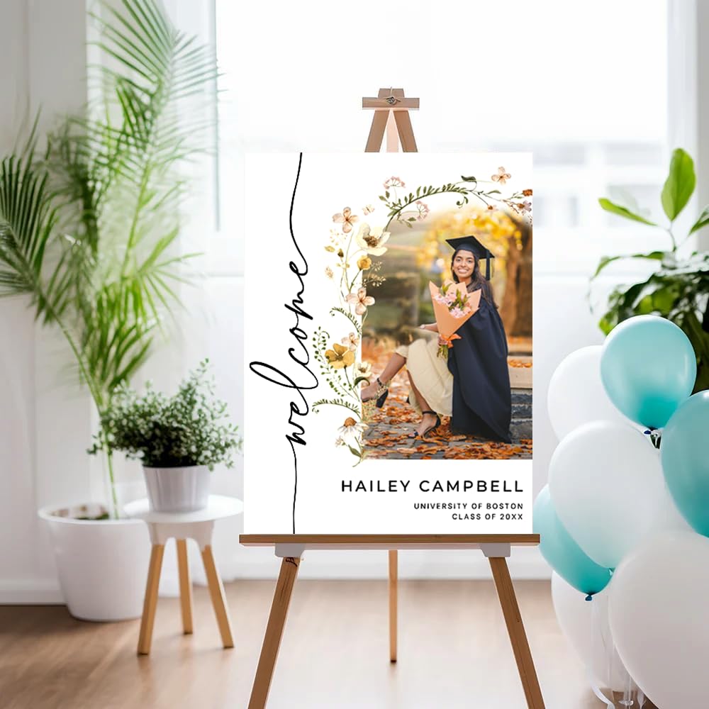 Personalized Graduation Party Welcome Sign, Customizable Grad Welcome Sign, Grad Party Decor, Grad Party Decorations, Grad Sign, Graduation Yard Sign,