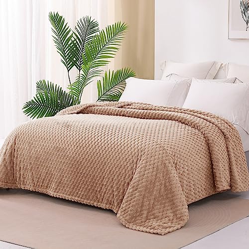 Exclusivo Mezcla Fleece Double Size Blanket for Bed Extra Large Fuzzy Camel Bed Blankets - Image 2