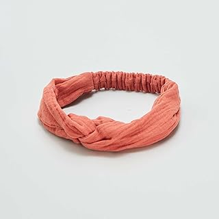 ربطة رأس BPF09 للنساء من كيابي، من قماش القطن المموج – أحمر، مقاس واحد