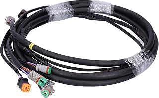 XTevu Main Wiring Harness Extension Cable, 15FT Outboard Ignition Wiring Harness, Compatible with Evinrude Johnson Outboard Motor Remote Control Box - 176340 Main Modular Wiring Harness Cable