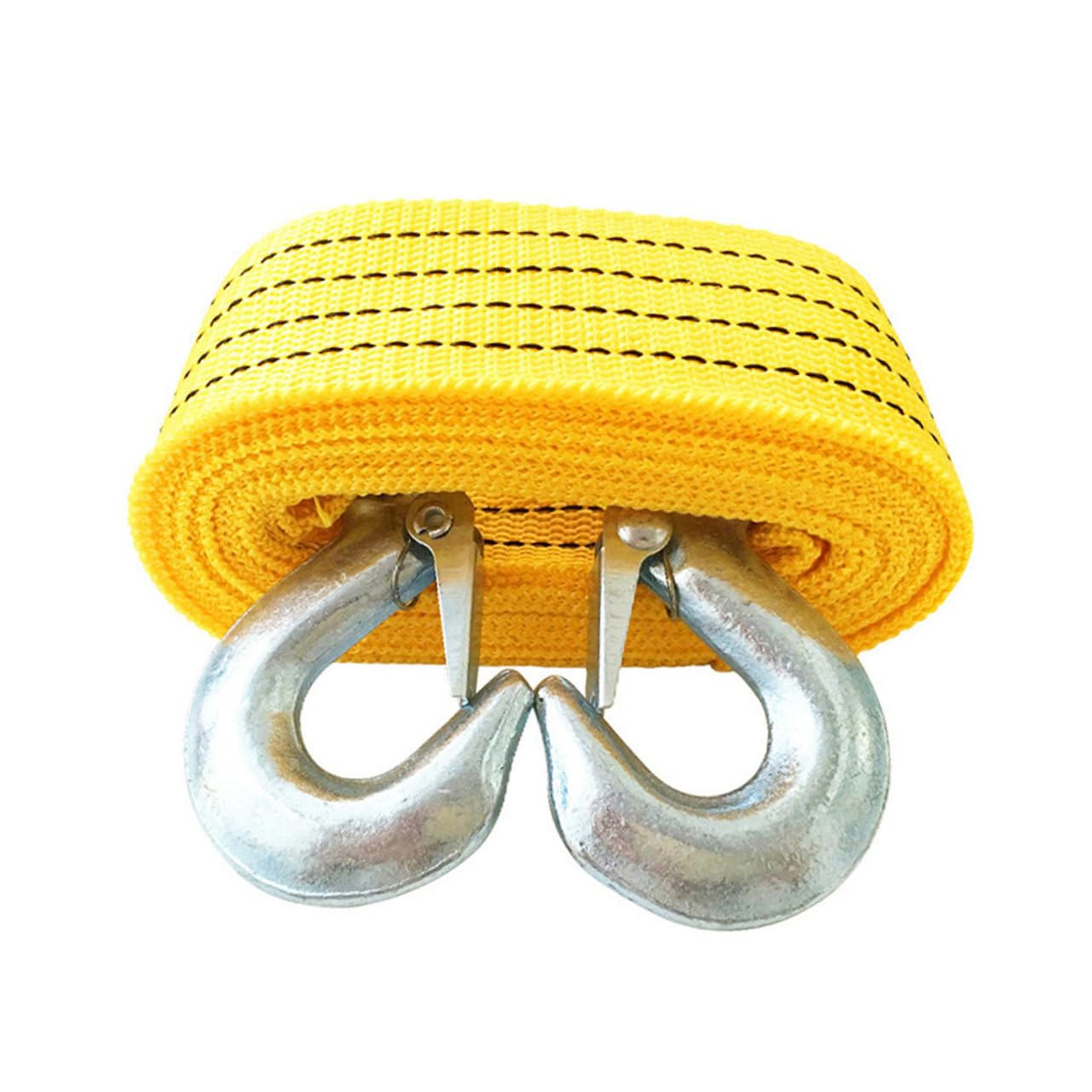 VINTORKY 2pcs Heavy Duty Car Towing Rope Sturdy Nylon Winch Rope Hooks Car Winch Recovery Strap