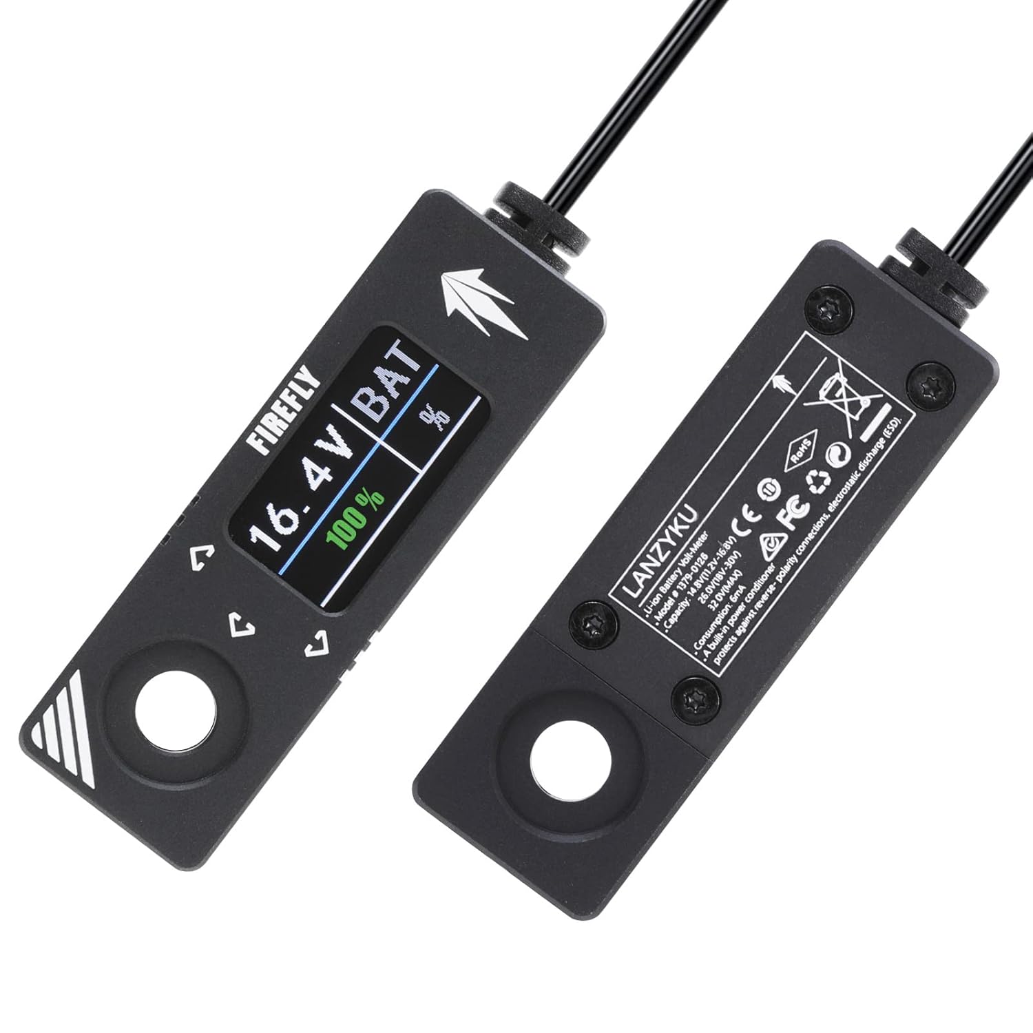 Micro Voltmeter D-Tap/P-Tap Splitter for ARRI/RED/Sony/Teradek/Smallhd/DJI/Anton Bauer/Core SWX/IDX/Bebob, Aluminum Alloy,1/4"-20 Screw Threads