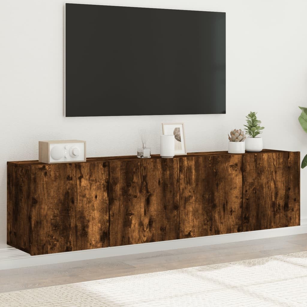 Genérico Muebles TV pared 2 piezas madera de ingeniería 80x30x41 cm
