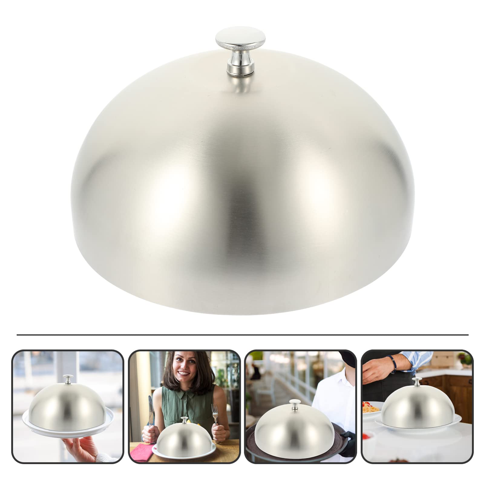 Cúpula de fusión Cubiertas de cúpula de bistec Tapa de cúpula de hilvanado de vapor Teppanyaki Cúpula Plato Salpicaduras de aceite Cubierta de alimentos Parrilla Accesorios for restaurante en casa 24