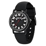 GOLDEN HOUR Waterproof Nurse Watch for Medical Professionals, Students Women Men - Military Time Luminouse Easy Read Dial, 24 Hour with Second Hand, Colorful Silicone Band