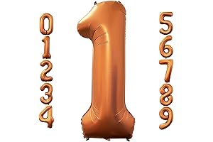 Lovoir Globos Metálicos Números 1, Globo Grande de Helio para Cumpleaños