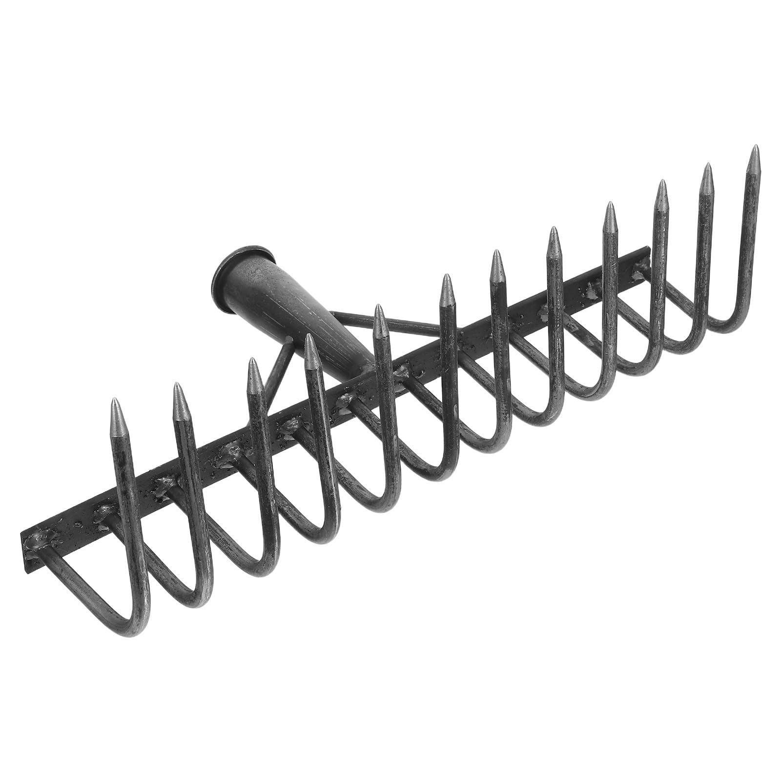 Rastrello Sarchiatore Multi-denti in Acciaio Alto Tenore, Nero | Terreno, Lavoro in Cortile e Aiuole, Design Denti Unico, per Uso Professionale e Hobbistico