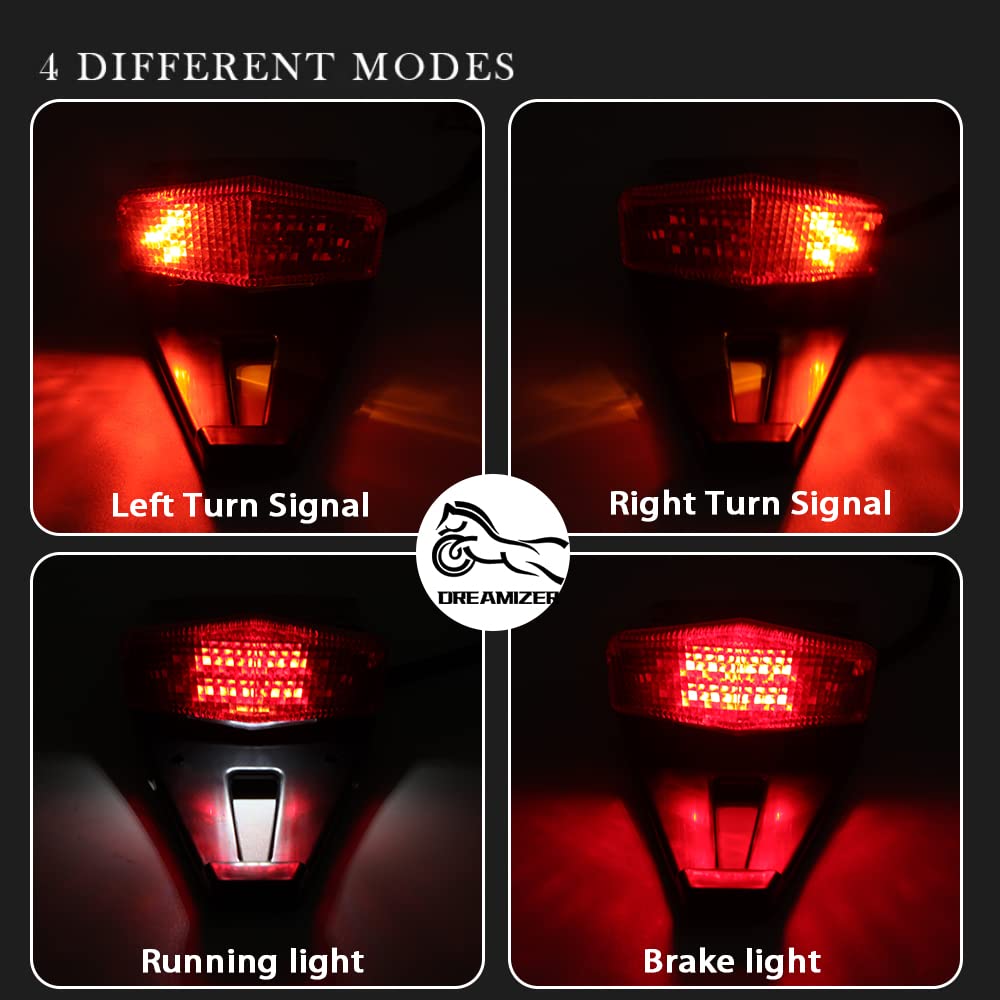 Feu Arrière De Garde-Boue Moto - GAROSA - XL883N 2007-2013 - Blanc