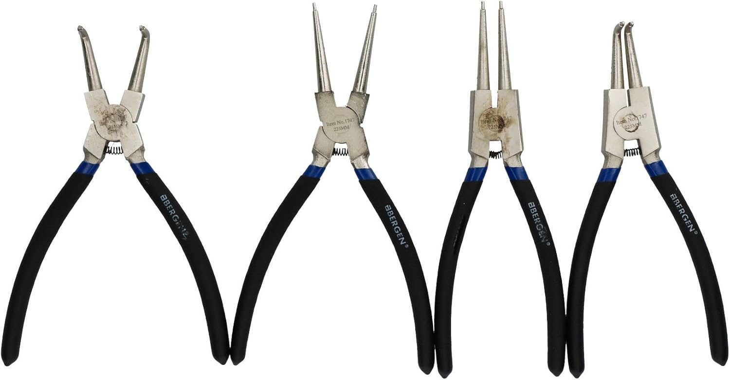 4pc 9" circlip plier pliers set in a carry case internal/external