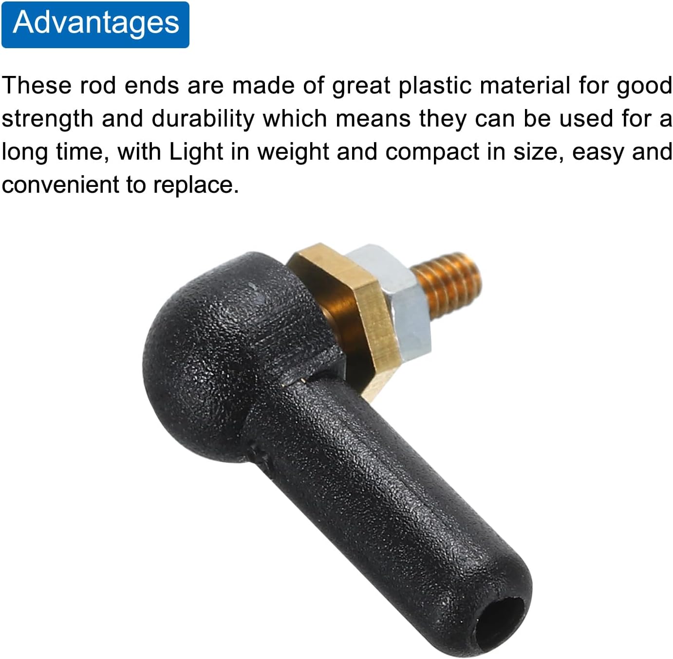 MECCANIXITY M2xL16mm Lever Steering Linkage Tie Rod Ball Head Link Joint End for RC Crawler Car Pack of 15