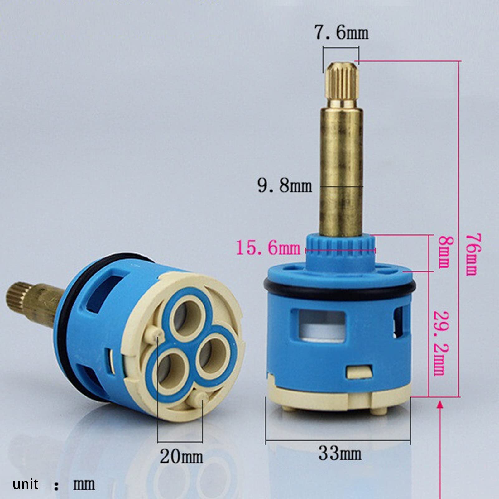 35mm/40mm reemplazo de Ahorro de Agua Carrete de cerámica Mezclador de Agua Grifo Cartucho Cocina baño Grifo reemplazar Parte (Size : 9)