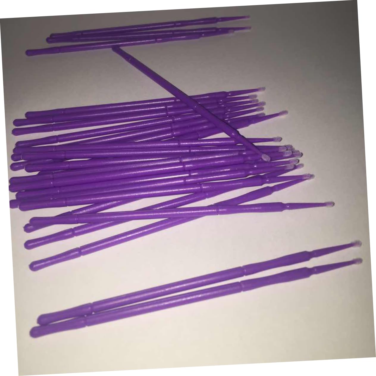 Outanaya Professional Makeup Tools 100pcs Dark Purple Eyelash Extension Cotton Swabs Micro Brush for Clean Application