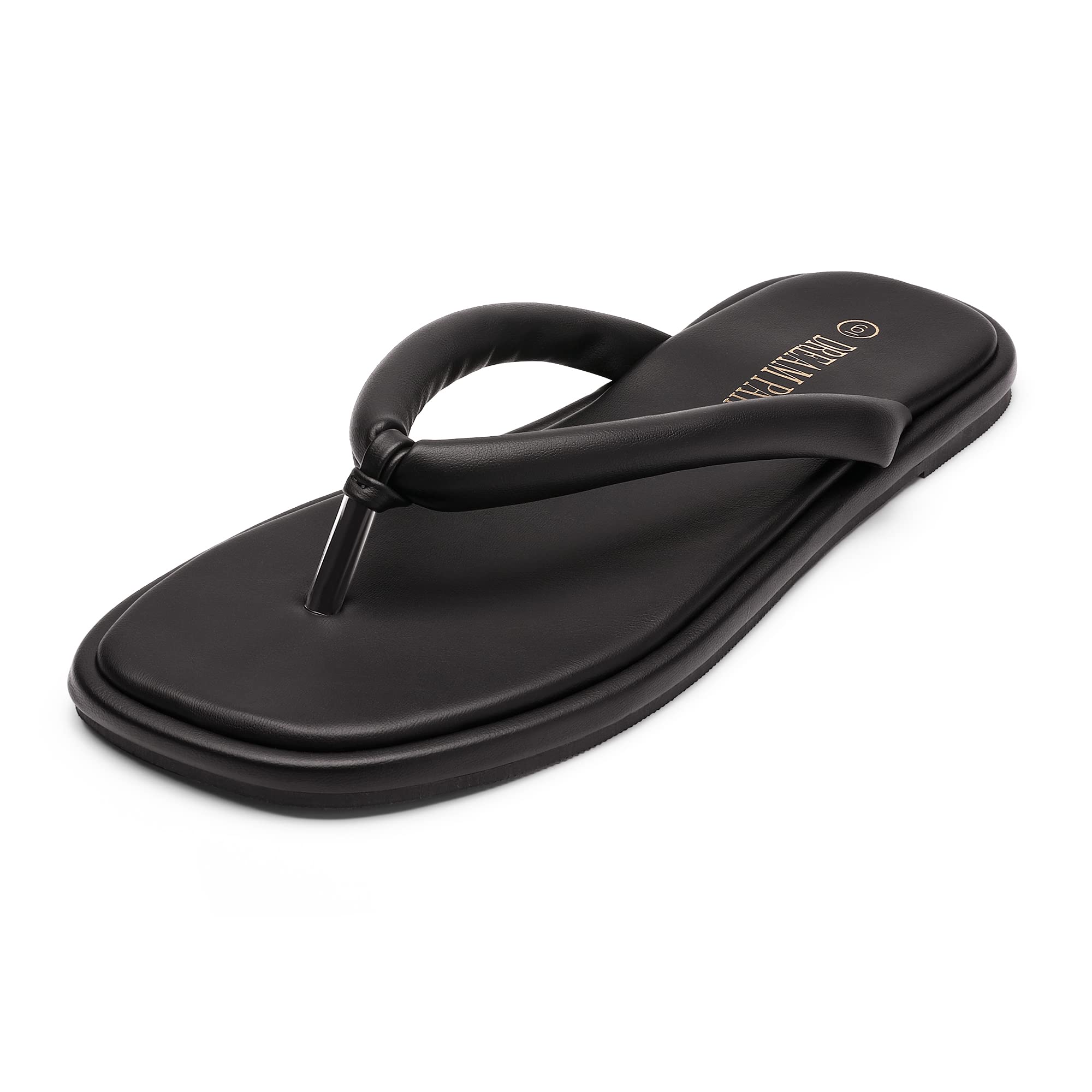 Sandals Women Flip Flops Square Open Toe Soft Thong Sandals Summer Casual Lightweight Comfortable Flat Slippers Indoor Outdoor Beach Walking Shopping Vacation Shoes SDFF2225W