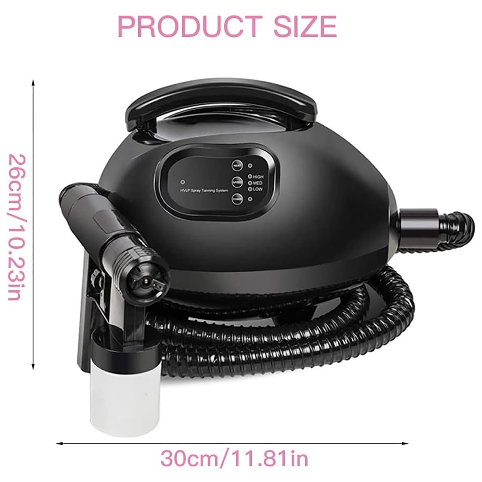 TsoLay Bräunungsspray, 700 W Tragbares Bräunungsgerät Mit Airbrush Und Schlauch, Fernbedienung, 3 Geschwindigkeitsstufen, 100 Ml Fassungsvermögen, Gleichmäßiges Sprühen, Für Den Heimsalon