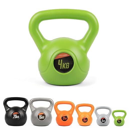 Phoenix Fitness 4KG, 6KG. 8KG, 12KG, 16KG and 20KG Kettlebell - Heavy Weight Kettle Bell for Strength Cardio Training - Kettlebells for Home and Gym Fitness Workout for Bodybuilding Weight Lifting