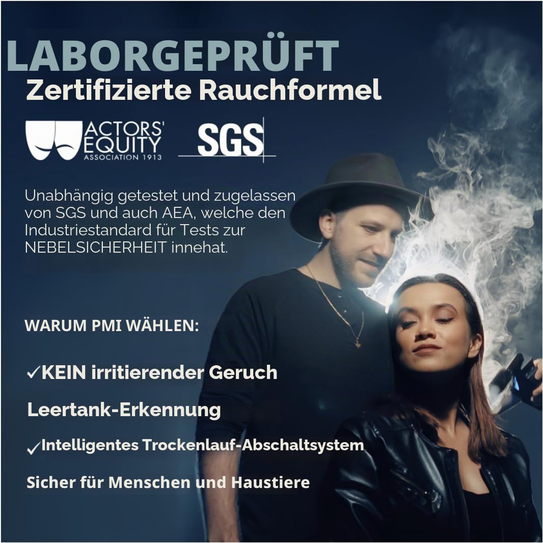PMI SmokeNINJA PRO KIT Tragbare Nebelmaschine mit verlängerter Berstzeit, USB-C-Steuerung, überlegener Nebel-, Dampf- und Trockeneiseffekte für Studio- und Eventgebrauch (Pro Kit) (PRO HAZER KIT)