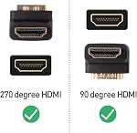 Cable Matters Boîte de combo 270 Degré et 90 Degré HDMI Adaptateur (angle droit) HDMI) avec 4K et HDR Appui