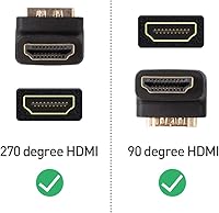 Vista 3 de Cable Matters Combo Pack Adaptador HDMI de 270 grados y 90 grados (HDMI en ángulo recto) con soporte 4K y HDR