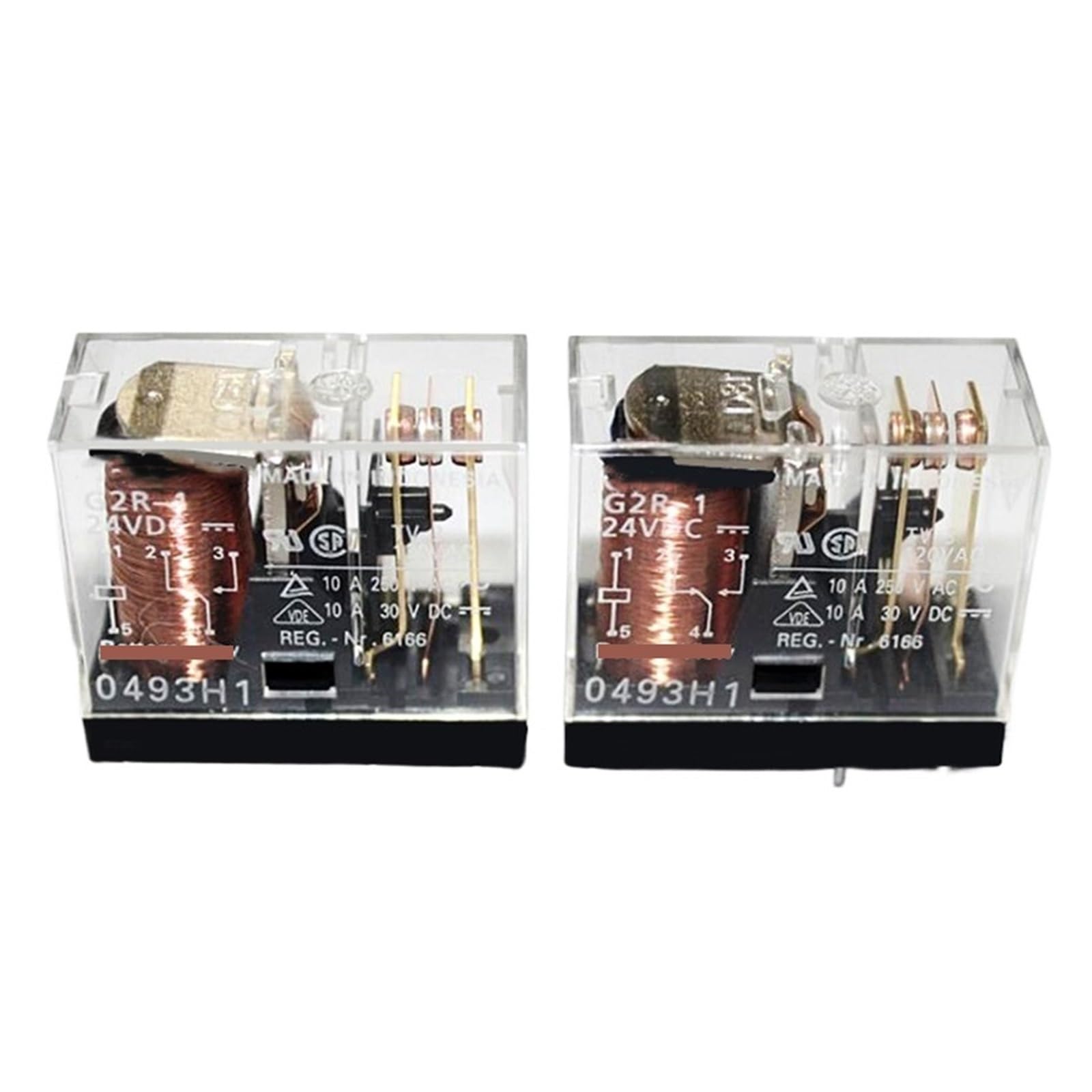 PORJGJDF Relay G2R-1-24VDC G2R-1 24VDC G2R1 24VDC 24V DC24V 10A 250VAC 5PIN(10pcs)