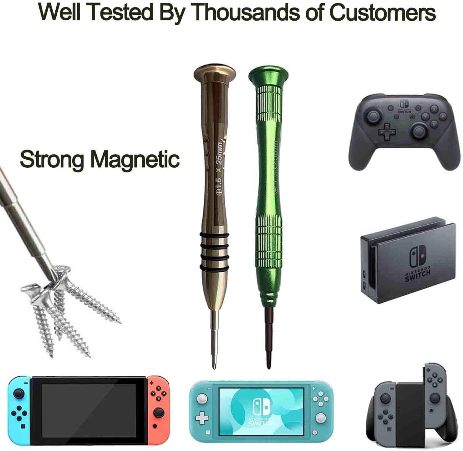 YOOWA Triwing Screwdriver for Nintendo Switch Set Repair Tool Kit Y00 and PH000 Phillips Screwdriver for Joy-con Controller, Kickstand Replacement, Game Console Repair and Battery Replacement