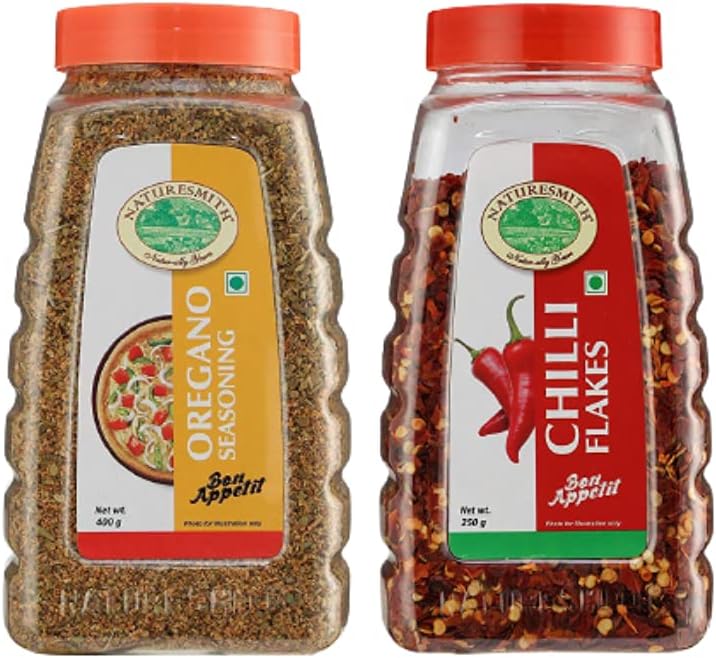 Chilli Flakes 250g and Oregano Seasonings 400g Combo
