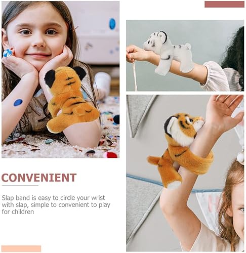 Miniatura 9 de Kisangel 2 pulseras de peluche para abrazar la muñeca, animales abrazables, animales de peluche, banda de bofetada para niños (color surtido 1)