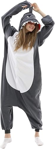 Miniatura 2 de Pijama de tiburón para adultos, disfraz de tiburón de una pieza, pijamas de animales para el hogar, ropa de dormir para mujeres y hombres, rosa