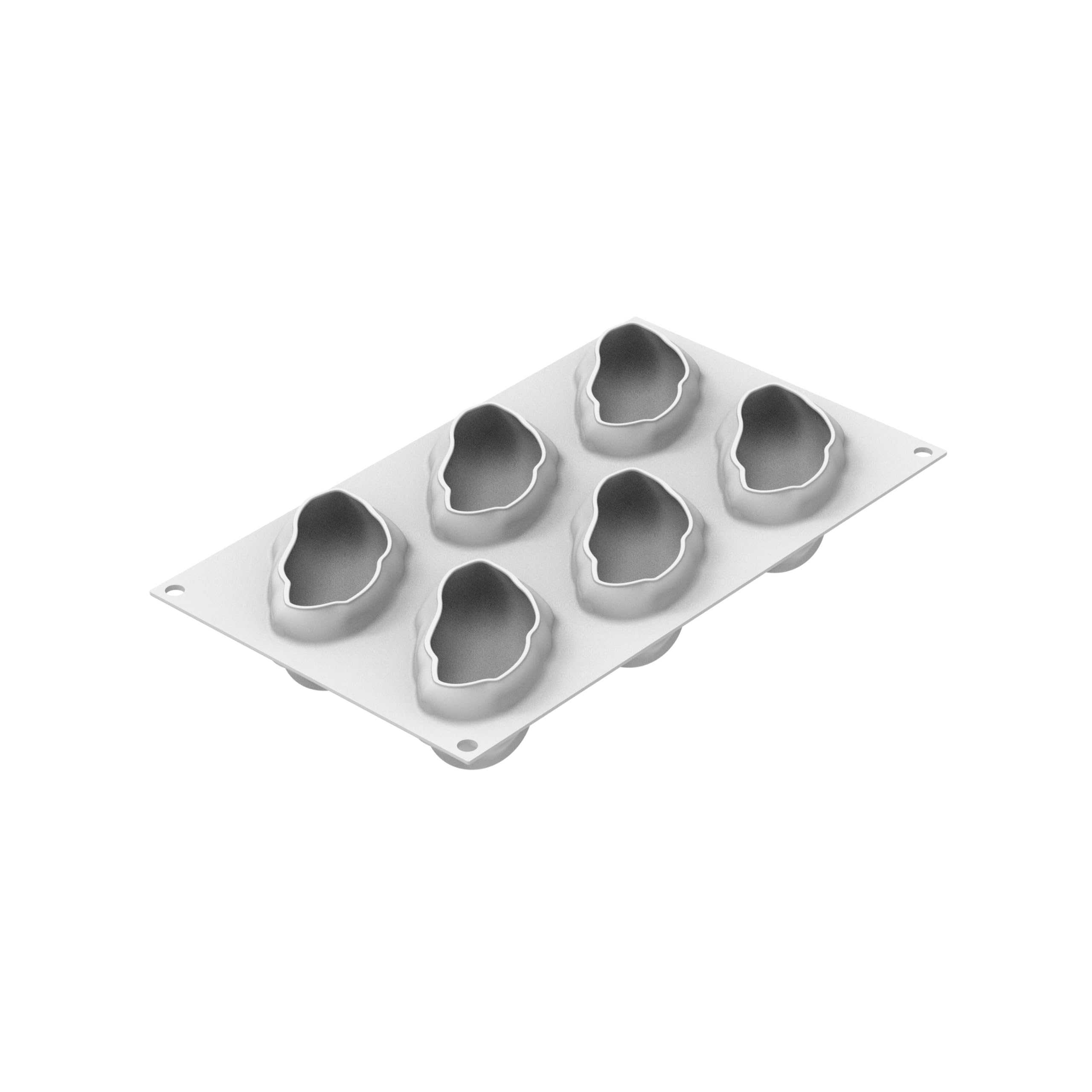 silikomart Molde de silicona pistacho 120 accesorios profesionales para cocina y pastelería con cortador ABS, 6 cavidades de 120 ml