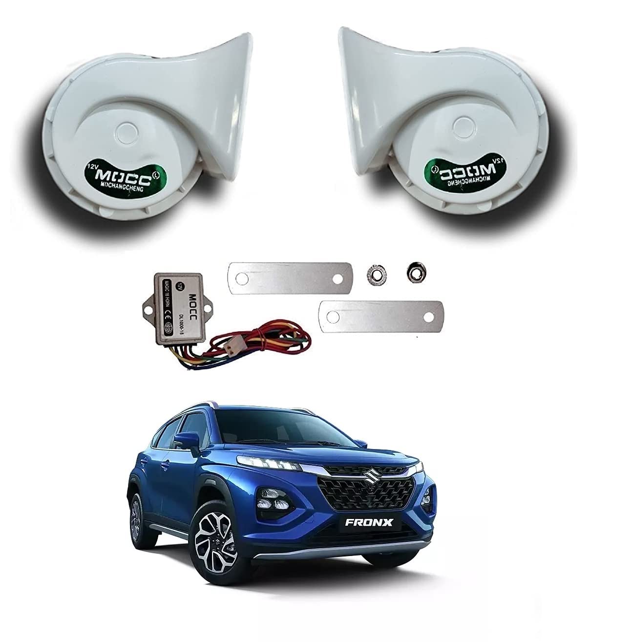 AUTOADDICTAuto Addict Car Mocc Horn (Set of 2 Pcs) for Maruti Suzuki Fronx