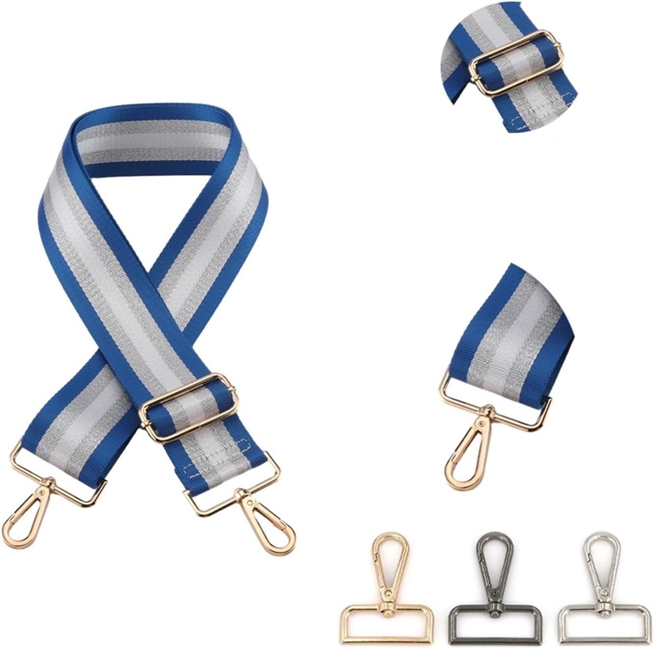 Bags Strap Handbag Shoulder Strap Bag Strap Wide 5CM Adjustable Single Bag Strap Thickened Removable Bag Belt Wide Shoulder Strap (Color : KE43-P1, Size : Bright Silver Buckle) (Ke43 a14)